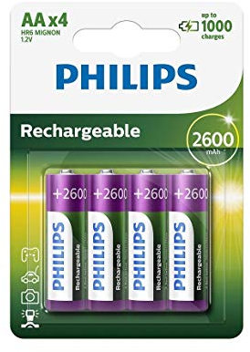 Philips MultiLife 1,2 V AA/HR6 2600 mAh Batterie Rechargeable NiMh – 1 Blister