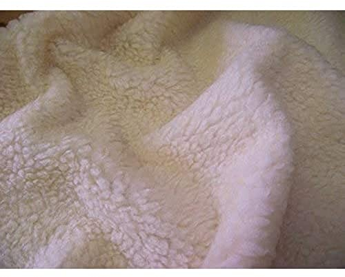 Kunstpelz Sherpa-Fleece Schafspelz Stoff Material - Creme - Beige, 1Mtr - 150cmx100cm