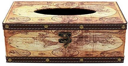 Kosmetiktuch-Box, Vintage-Stil, rechteckig