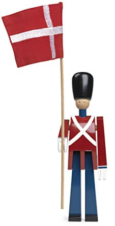 Kay Bojesen Fahnenträger klein Figuren 29.5 cm Holzfiguren Originaldesign, rot