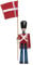 Kay Bojesen Fahnenträger klein Figuren 29.5 cm Holzfiguren Originaldesign, rot