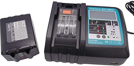 Batteria di ricambio 18 V 3,0 Ah con caricatore per tagliaerba Makita 18 V DUR181Z DUR182LZ DUR 181 BUR181Z DUR364LZ DUR361UZ DUR365UZ batteria LG Celle