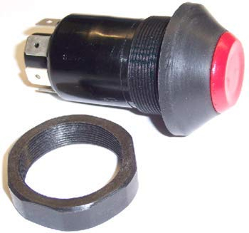 Druckschalter ohne Arretierung Taster: „ Zapfwelle aus “ Artikel Nr.: KM 10 04 0100 Case New Holland Nr.: 1-40-258-064 Befestigungsmutter SW 36 (ist im Lieferumfang enthalten)