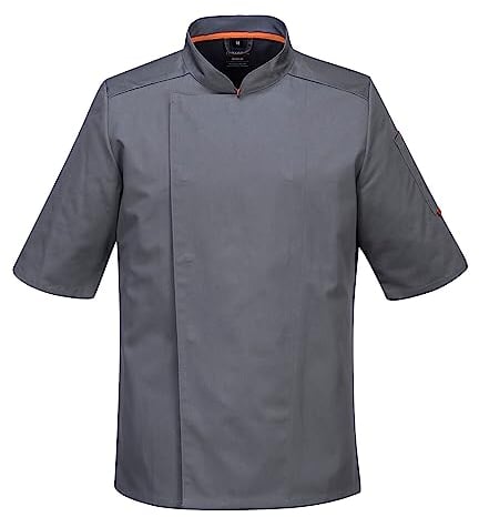 Portwest C738 Herren Profi-Kochjacke Mit Luftmaschen Schiefergrau, XL