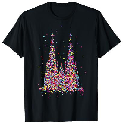 Kölner Dom Fasching Karneval Konfetti Kostüm Outfit T-Shirt,black,M
