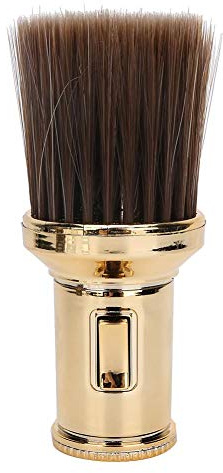 Spazzola spolverino per collo, barbiere multifunzione Pulizia viso spolverino spazzola per capelli spezzata spazzola per depilazione barba pennello da barba per barbiere(Oro)