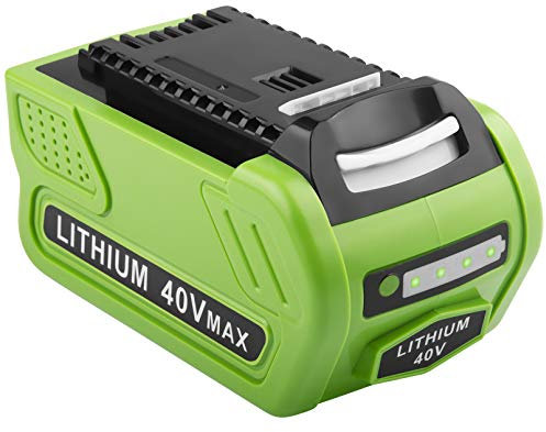 Kosiy 6.0Ah 40V 29472 Lithium Battery Replacement for GreenWorks 40V G-Max Li-ION Battery 29472 29462 2901319 Power Tools 24282 24252 21332 25322 20672 2101602 20312
