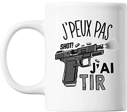 Mug Tir armes j'peux pas Blanc