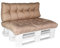 Palettenkissen Palettenauflage Palettensofa Euro Palettenpolster Kissen Europalleten Garten Sitzkissen Rückenkissen Palettenmöbel Schaumstoffflocken MH-DA-03 Beige Rückenkissen 120x40x10/20 cm