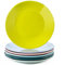 LOVECASA, Series Sweet, Dinner Plate, Porcelain Plate Set of 6, Round Dinner Plate Dishes for Dinner/Steak/Main Course, Scratch Resistant, 26.5 * 26.5 * 6 cm, Service for 6, Cool Assorted Colour