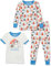 Amazon Essentials Disney | Marvel | Star Wars Set di Pigiama da Notte Attillati in Cotone Bambini e Ragazzi, 3-Piece Star Wars Mando Winter, 9 Anni