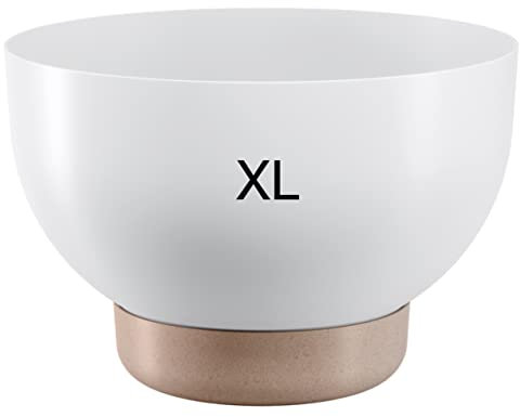 AE Trade - Macetero Jardinera Grande Redonda con Plato de Plástico (tamaño XL), color blanco