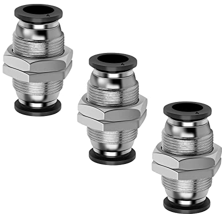 SRJQXH 4 MM Conector Neumático, 3 pack Conector Neumático Tubo de Aire Conector Rápido, Diámetro de Tubo Conectable para Fijación