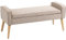 HOMCOM Aufbewahrungsbank Leinen gepolstert Aufbewahrungstruhe mit klappbarem Deckel und Holzbeinen für Schlafzimmer Wohnzimmer Eingangsbereich Belastung 120 kg 120x45x54 cm Beige
