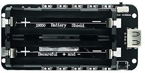MOUDOAUER Kunststoff-Akku-Shield ESP32 18650 mit zwei Spannungen, Micro-USB Expa·nsion Board ESP-32 Zubehör