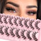 Faux Cils Volume Russe Effet Extension Professionnel Naturel 3D Fake Lashes10 Paires Waterproof Cat Eye Moelleux Faux- Cils Réutilisables Oeil de Biche Vison False Eyelashes Faits à la Main