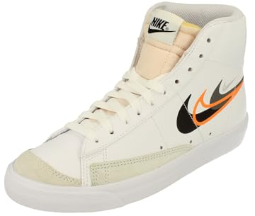 NIKE Blazer Mid '77, Sneaker Uomo, White/Black-Bright Mandarin-Medium, 43 EU