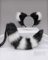 NICEYEA Kunstpelz Ohren Schwanz Set - Flauschige Fuchs Waschbär Wolf Tier Schwanz Ohren Stirnband Halloween Cosplay Fancy Dress Up Zubehör Set