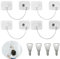 Toivize 4 Piezas Cerradura para Puerta de Frigorífico, Candado Frigorifico de Niños con Llaves Cerradura para Frigorífico Candado Nevera, Blanco