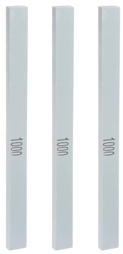 QUARKZMAN 3pcs Schleifsteine 1000 Körnung 150mm x 12mm x 6mm Rechteck Grünes Siliziumkarbid Messerschleifstein