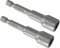 Cjueiom 2pcs 1/4 Quick-Change Hexagon Socket, 10mm Metric Nut Drivers Hex Shank Magnetic Nut Setter Driver Drill Bit Set, 65mm Length Nut Extractor Socket Set for Electric Screwdriver Handle Tools