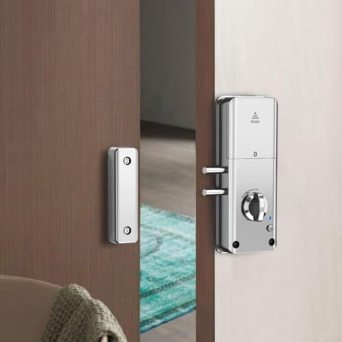 Serratura invisibile, serratura intelligente senza forare installazione APP porta in legno serratura elettronica per interni serratura a scorrimento scheda blocco telecomando per (tuya Lock