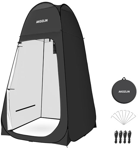 AKOZLIN Tragbares Pop-Up-Dusch-WC-Zelt mit Silberbeschichtung, 190 cm hoch