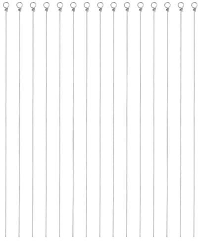 PATIKIL Fishing Looped Spinner Shaft 160mm/6.3, 30Pcs Stainless Steel Looped Wire Spinner Baits Fishing Lure Making Supplies Rig for Freshwater Saltwater Bass Salmon Walleye Catfish