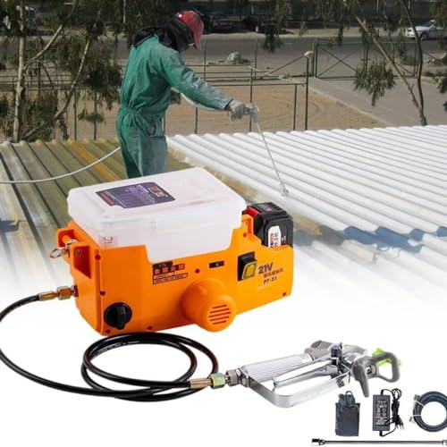 Máquina de pulverización sin aire portátil de 500 W, pulverizador de pintura inalámbrico de mochila recargable de 1,7 l, herramienta de pulverización de paredes de muebles, con batería de litio de 500