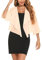 Aottori Coprispalle Donna Elegante Bolero Chiffon Maniche 3/4 Cardigan Corto Estivo Trasparente per Cerimonia Festiva Albicocca M