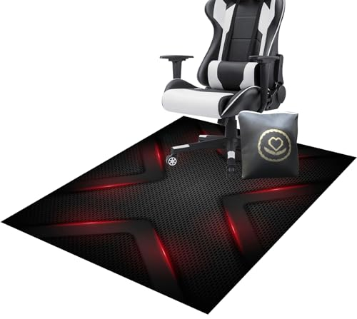Schreibtischstuhl Unterlage für Laminat Bodenschutzmatte Bürostuhl Teppich Unterlage Kratzfeste Bürostuhl Unterlage für Büro und Zuhause Stuhlmatte für Hartböden Gamer Teppich 80 x 120 cm