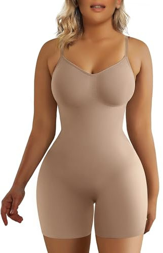 SHAPERX Mujer Bodies Moldeadores Reductora Shapewear Adelgazante Body Shaper Control de Abdomen Bodysuit Posparto, UK-SZ5218-Sienna-2-L/XL