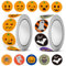 UENXRXE 2 Rollen 1000 Stück Halloween Aufkleber Rolle,Halloween Runde Etiketten,Kürbis Aufkleber Halloween Dekorative Aufkleber,Halloween-Fledermaus-Spinnen-Aufkleber Für Kinder