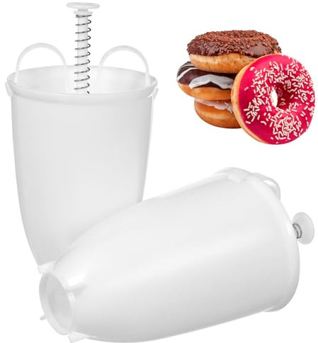 Ciieeo 2pcs Donut Maker Machine Mold Diy Baking Tool Non-toxic Plastic for Home Baking Suitable for Boys and Girls and Adults for Making Small Donuts