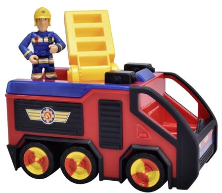 Sam Le Pompier Junior Jupiter, véhicule 17 cm, Figurine Sam 7 cm, à partir de 3 Ans