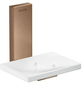 hansgrohe AXOR Universal Rectangular Seifenschale, Metall, Ablage Glas, 42605310, Farbe: Brushed Red Gold