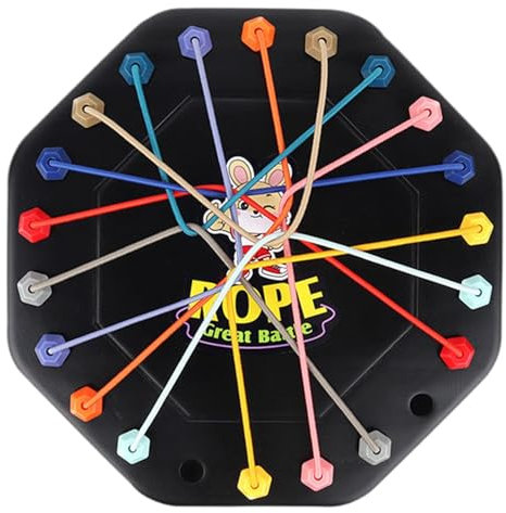 Rope Knot Puzzle, Rubber Untangling Brain Teaser, Fine Motor Skill Development, 8.86x8.86in Portable Travel Toy, Engaging Logic Game for Boys and Girls Ages 3+