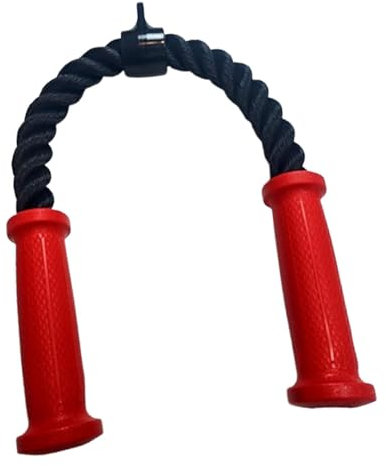 harayaa Triceps Rope Triceps Tension Rope Twisted Pull Down Rope Cable Machine Attachment for Professional Gym Workout, Red