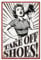 GLOBLELAND „Schuhe Ausziehen!  Blechschild Lautsprecher Damen Metallblechschild Vintage Metallblechschild 12×8 Zoll Lustige Wanddekoration Blechschilder Für Zuhause Bauernhof Bar Café Dekoration