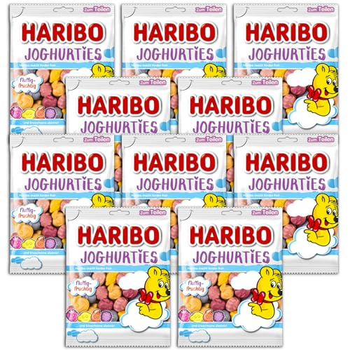 10 er Pack Haribo Joghurties 10 x 160g Fruchtgummi mit Magermilchjoghurtpulver Sonderpreis haltbar bis 09/26