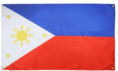 AZ FLAG Philippinische Flagge, 150 x 90 cm, mit 4 Ösen, Philippinischer Pavillon für Balkon oder Wand