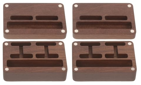 Yardwe 2er-Pack Manschettenknopf-Etuis: Manschettenknopf-Etui aus Holz – Schmuckkästchen für Herren zur Aufbewahrung von Manschettenknöpfen und Krawattenklammern – Organizer mit Magnetverschluss