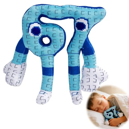 FeiatPogra Blue Brainrot Plush Toy, 67 Brainrot Plush Style Soft Plushie Figure for Decoration, Collecting and Creative Gifting