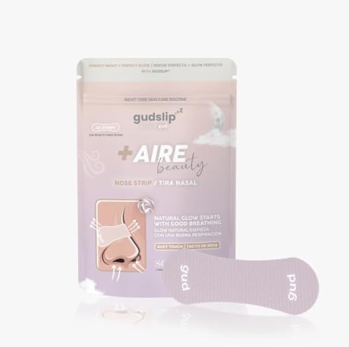 Gudslip Seiden-Nasenstreifen – hypoallergenes Material, verbessert die Nachtatmung und tiefe Erholung, erfrischtes Aufwachen mit mehr Glanz und Helligkeit auf der Haut