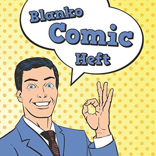 Blanko Comic Heft: 116 Seiten: leere Comic Raster zum selbst zeichnen