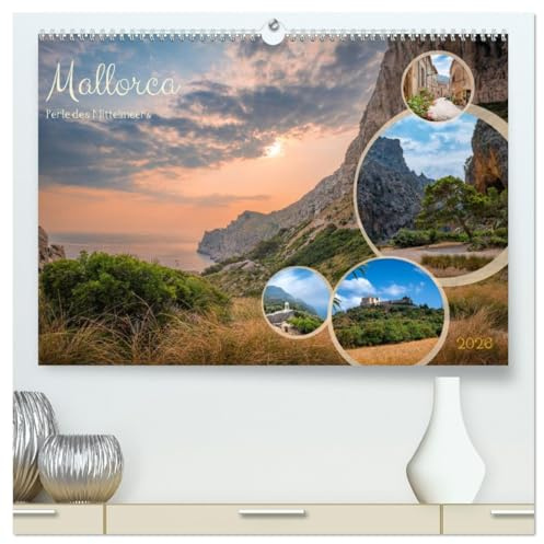 Mallorca - Perle des Mittelmeers (hochwertiger Premium Wandkalender 2026 DIN A2 quer), Kunstdruck in Hochglanz: Eine bunte Sammlung von Bildern der Baleareninsel Mallorca. (CALVENDO Orte)