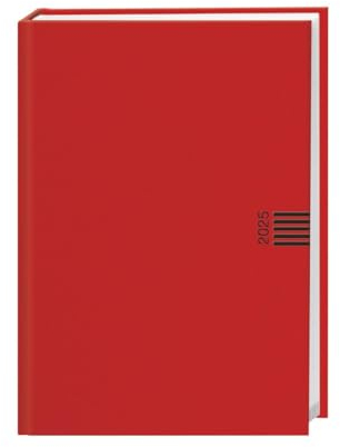 Tages-Cheftimer A5, rot 2025: Roter Terminkalender mit Tageskalender. Buch-Kalender mit Lesebändchen und Eckperforation. Wattierter Taschenkalender zum Planen von Terminen. (Kalenderbücher Heye)