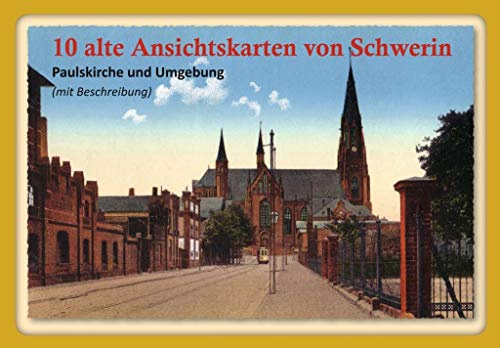 10 alte Ansichtskarten von Schwerin: Paulskirche und Umgebung