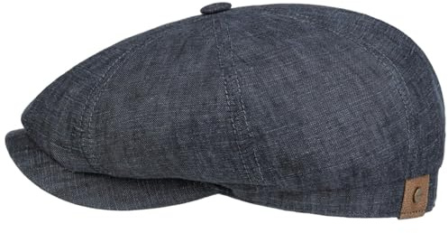 Stetson Hatteras Linen Flat Cap Cotton Lining Newsboy Cap UV 40+ Sun Protection Men Women Spring Summer Denim