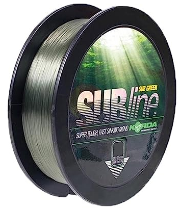 Korda SUBline Ultra Tough Karpfenschnur 1000m Schnur, Durchmesser:0.30mm, Farbe:grün